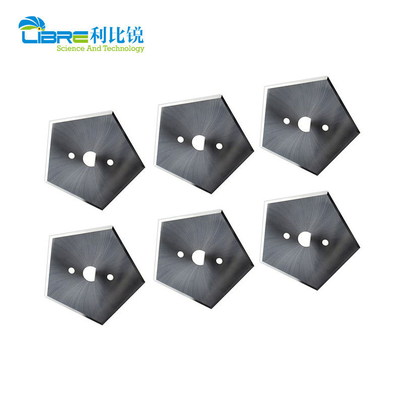 Faca pentagonal 40.9mm HRA89 Lâmina de cortador industrial para máquina de fabricação de sacos de cimento