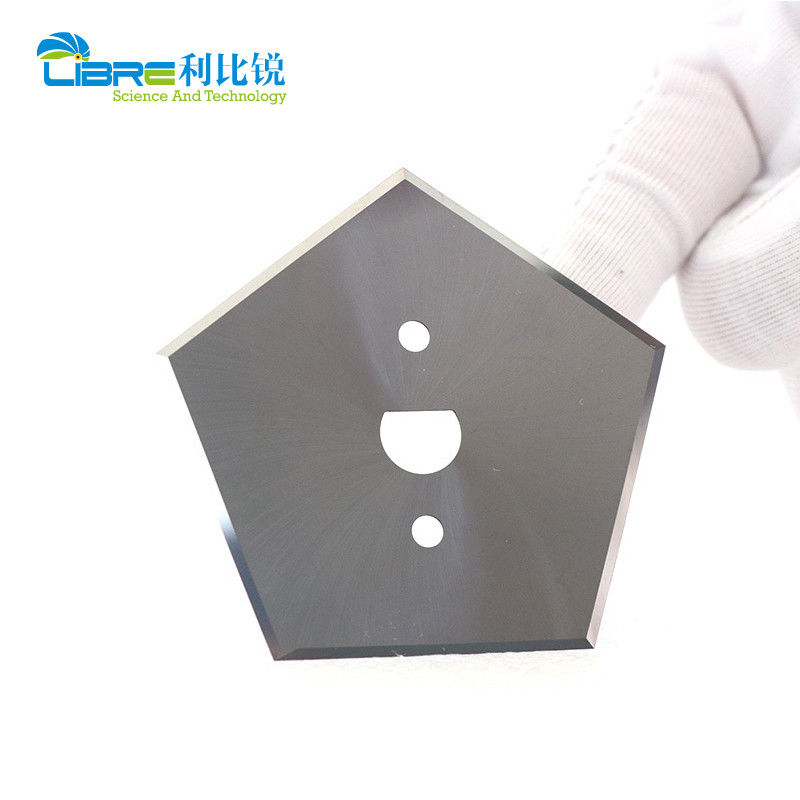 Lâmina Pentagon de Carboneto de Tungstênio com 5 Gumes de Corte e 66,9mm de Comprimento Lâminas Industriais de Guilhotina